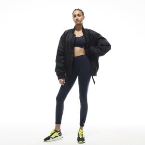 Kurtka Damskie Reebok VB Oversized Bomber Czarne PL 71PNVLE